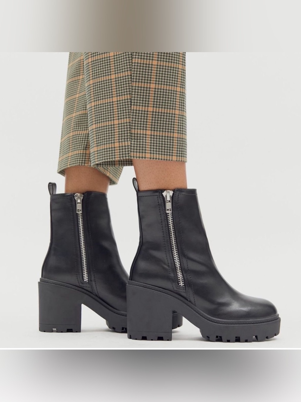 Urban Outfitters Black zip up boots